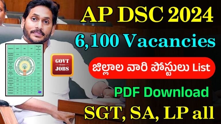 AP DSC Vacancies List 2024
