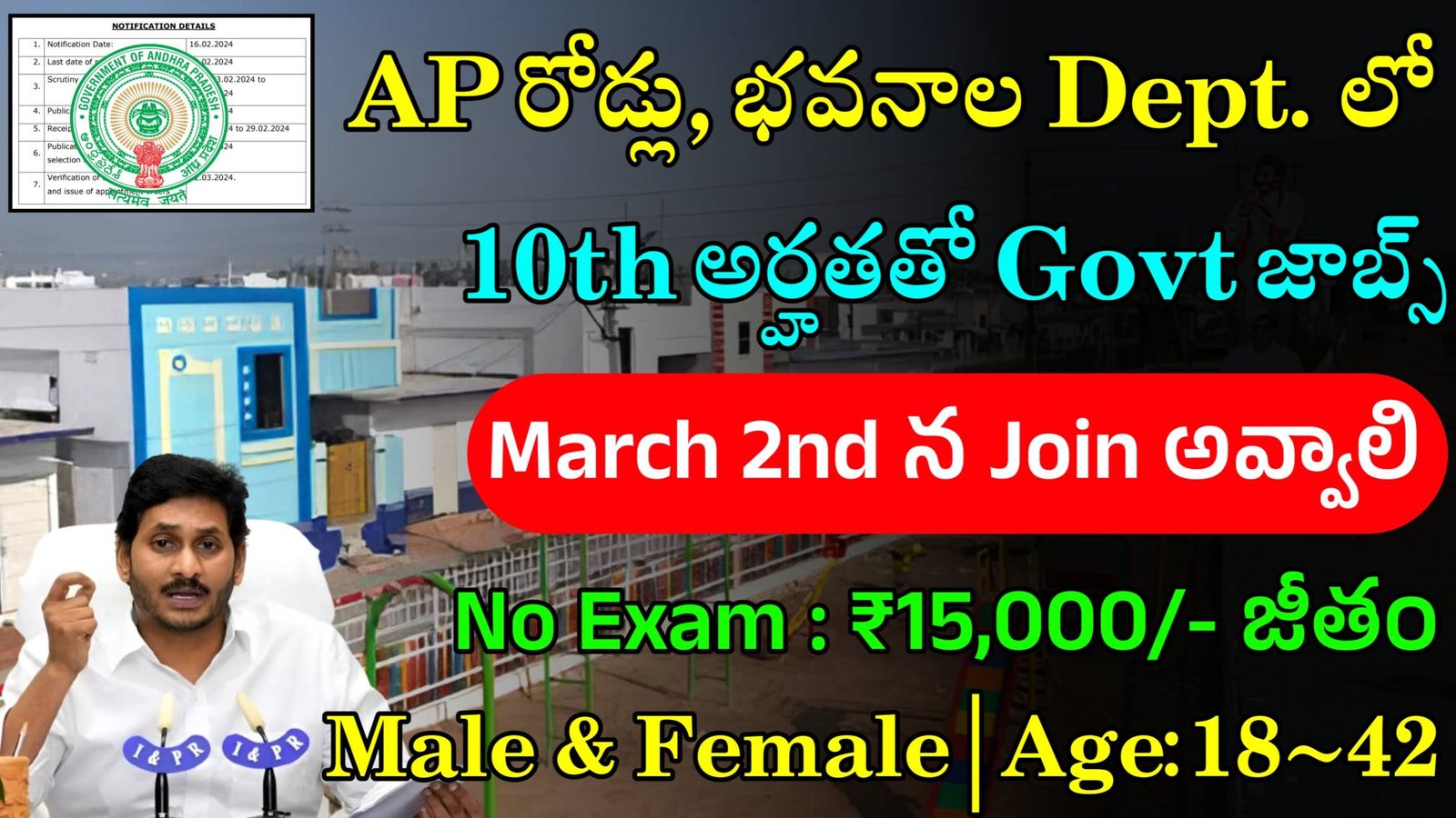 AP Roads & Buildings Dept Recruitment