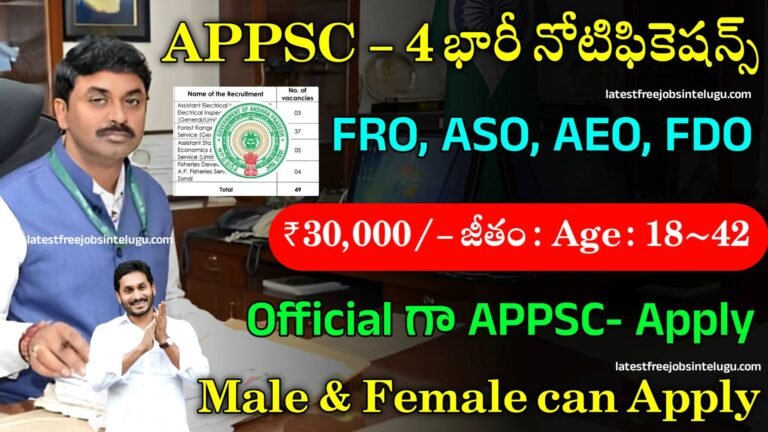 APPSC upcoming 4 Recruitments