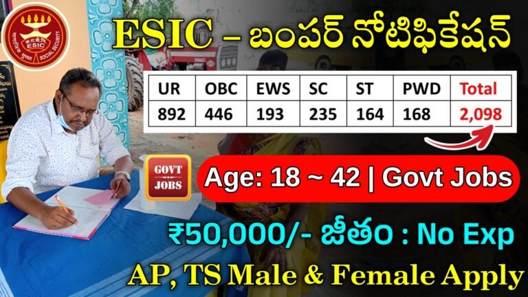 ESIC Recruitment 2024